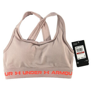 Under Armour Sports Bra size Extra Small Pink Compression Crossback Fitness